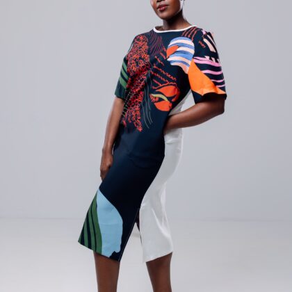 iZimpawu T-shirt Dress [BLACK]